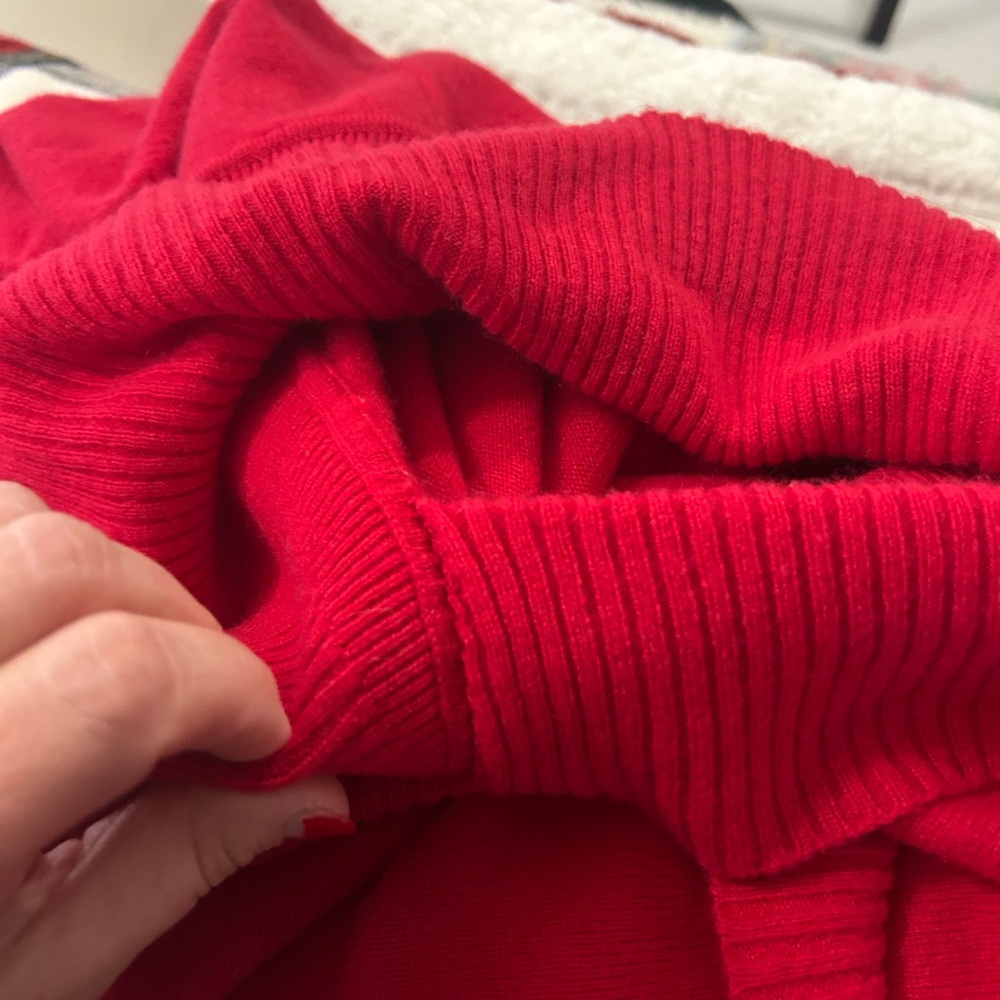 Jones New York Women's Red Cowl Neck 100% Cashmere Sweater Size XL - Picture 9 of 9
